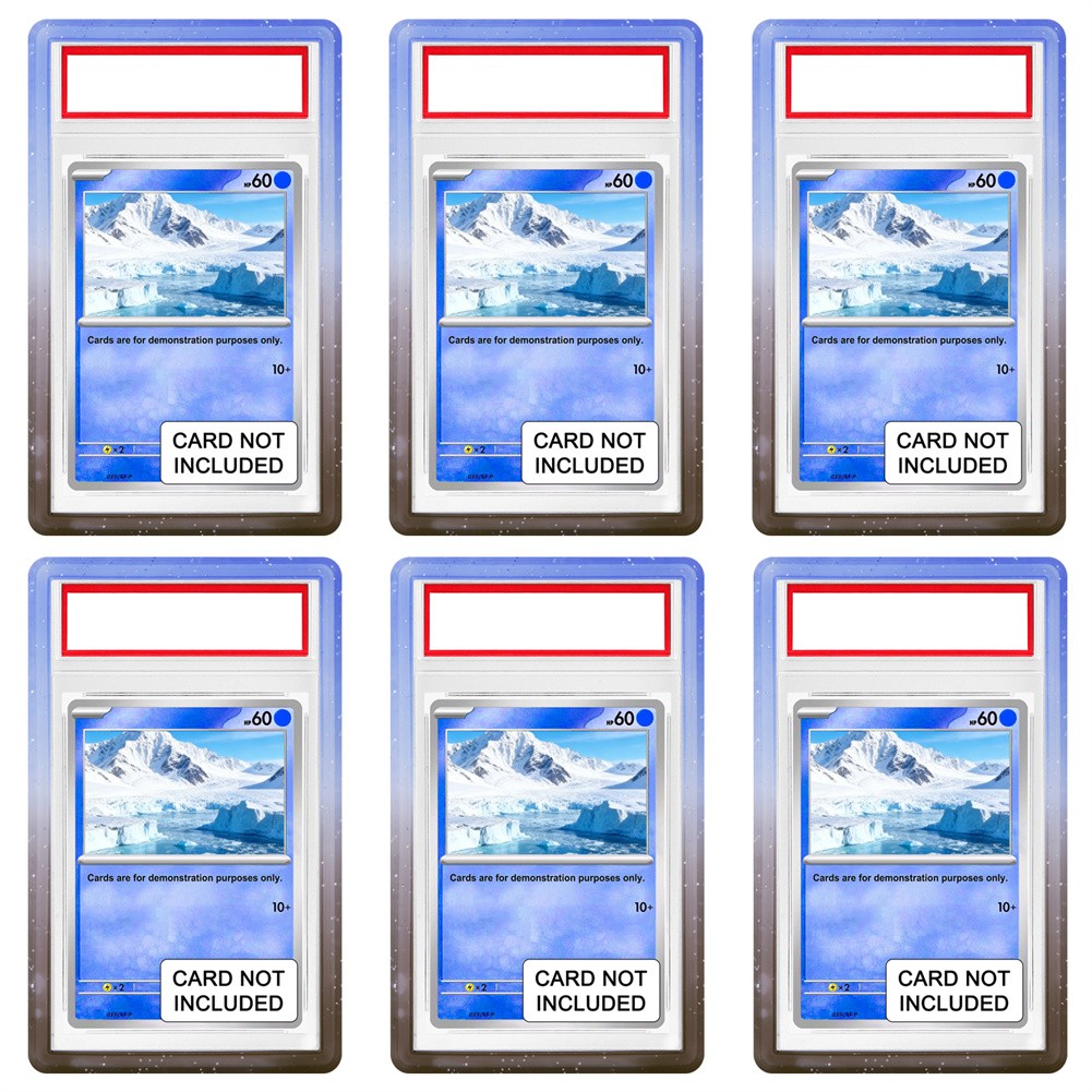 6PCS Gradient For PSA Graded Card Slab Bumper Guard Protector Skin TPU 6 Color