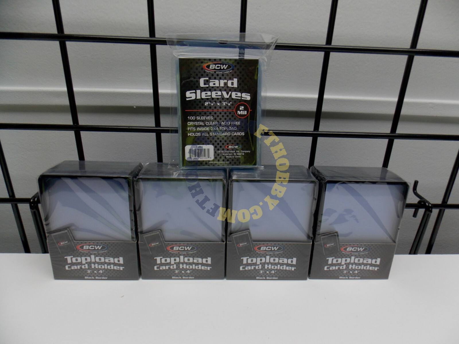 (100) BCW 3X4 Black Border Hard Sleeves Toploaders + (100) BCW Soft Card Sleeves