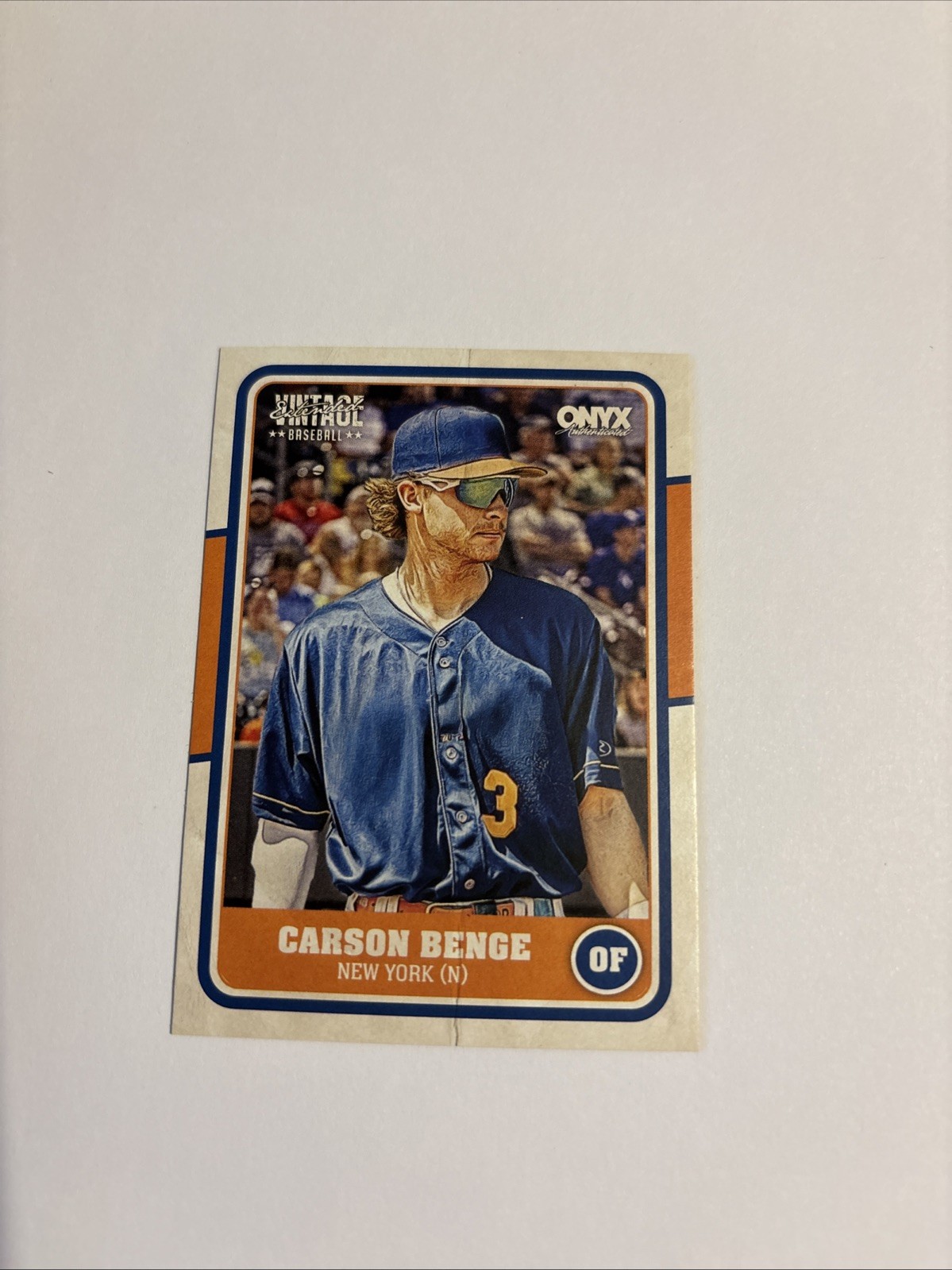 CARSON BENGE RC 2025 Onyx Vintage Extended #OVCABE ROOKIE Mets