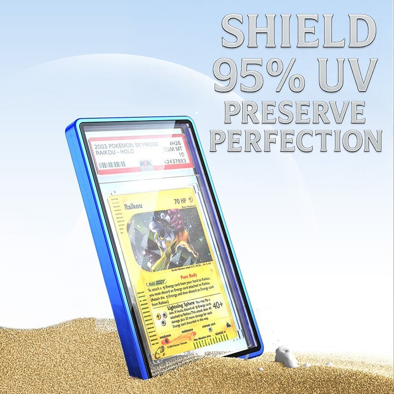 PSA/BGS Magnetic Metal Slab UV Protector Case Graded Cards Holders Display Case