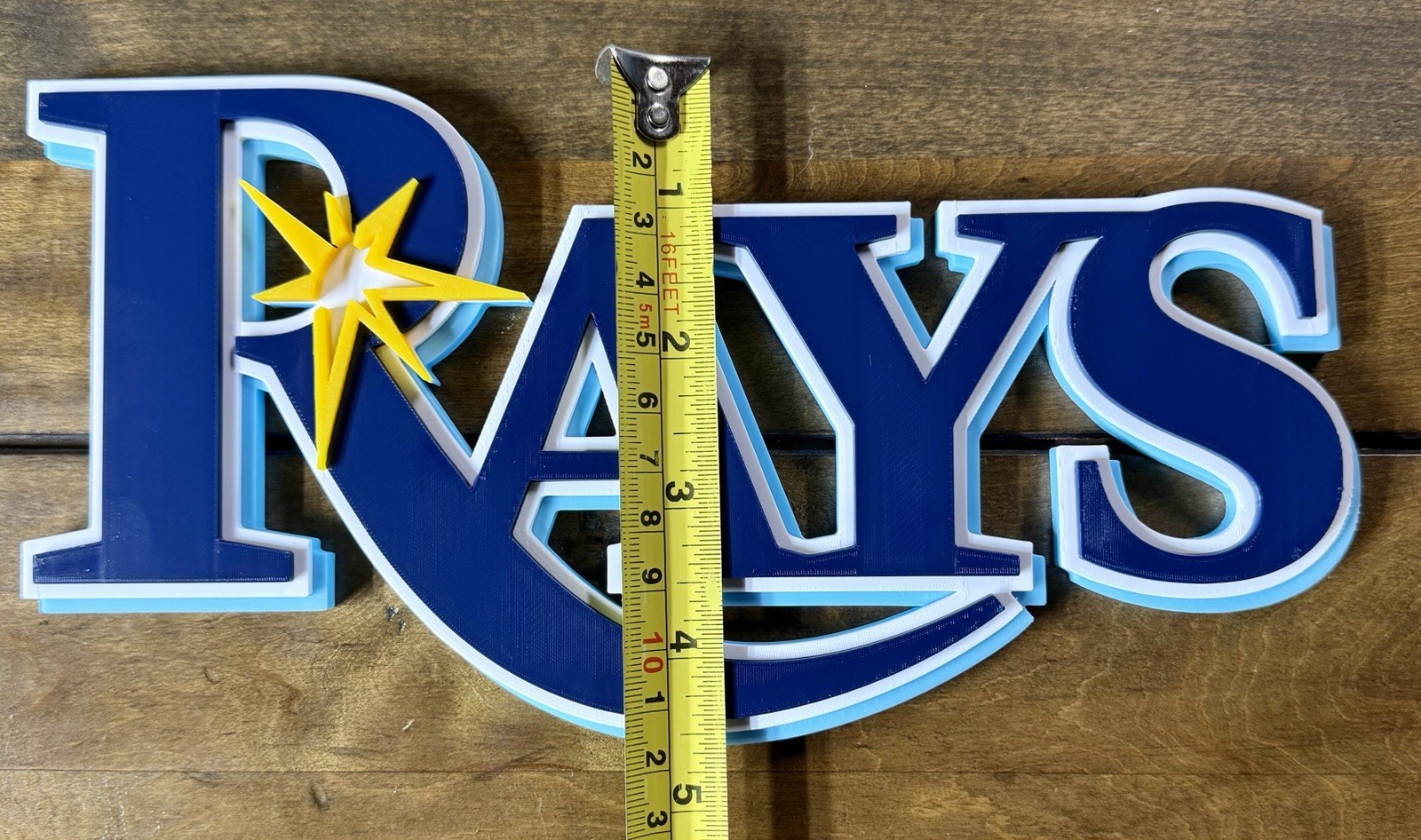 Tampa Bay Rays 3D Logo Sign – MLB Baseball Wall Art Fan Cave Shelf Decor