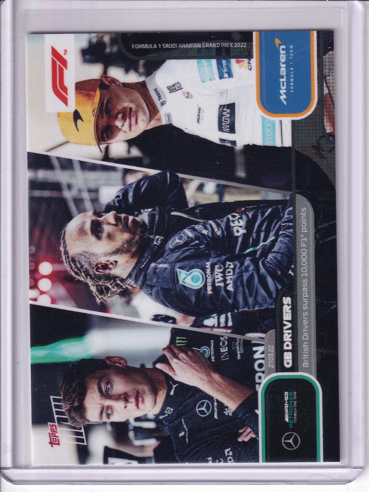 2022 Topps NOW Formula 1 F1 Lewis Hamilton British Drivers 10000 F1 Points 008