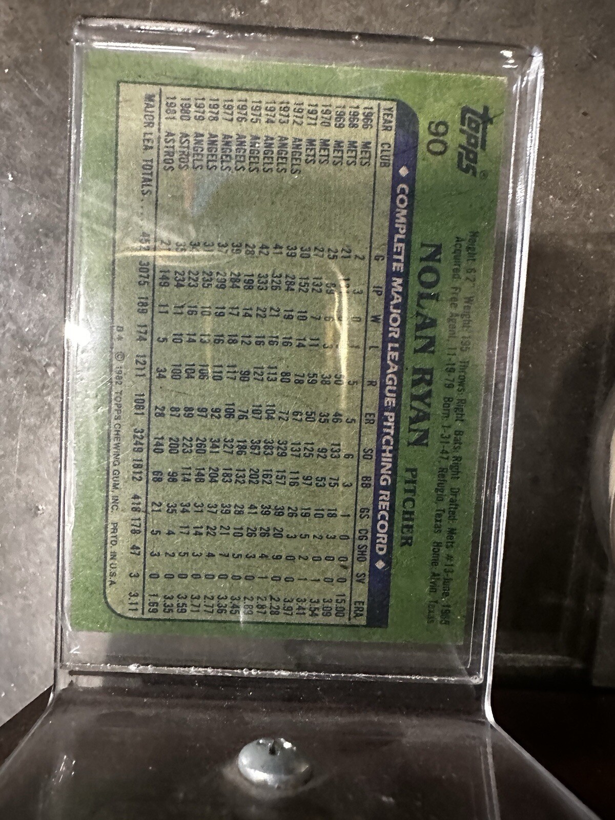 Nolan Ryan Signed 1983 All Star Game Baseball JSA AZ83776 Ball has Toning.