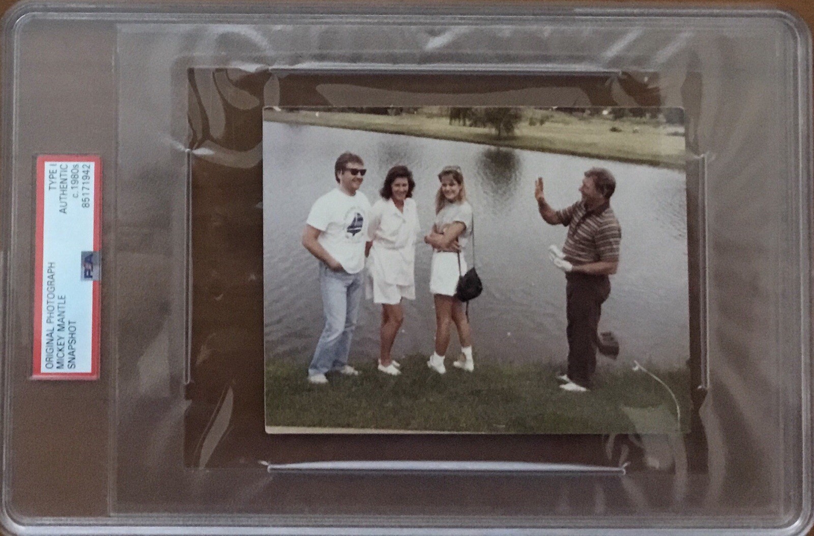 1984 PSA Authentic Type 1 Photograph of Mickey Mantle & Son Snapshot