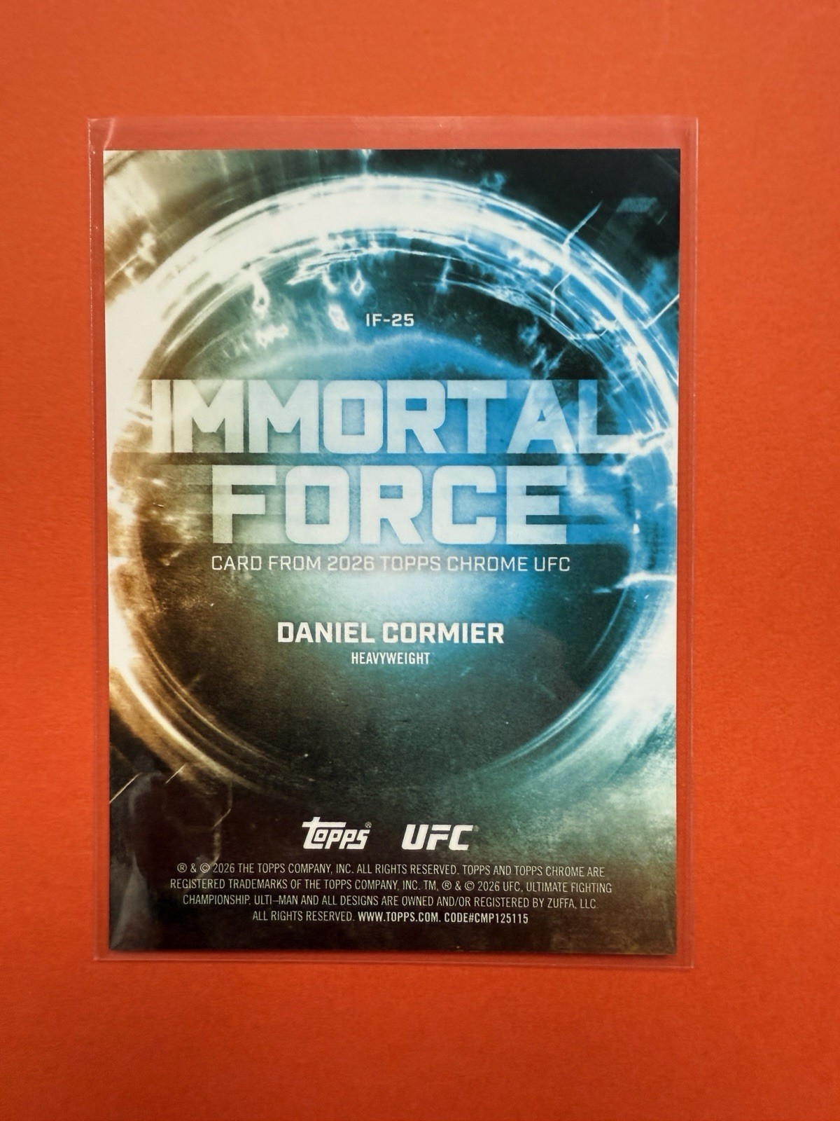 2026 Topps Chrome UFC Immortal Force Daniel Cormier SSP Case Hit