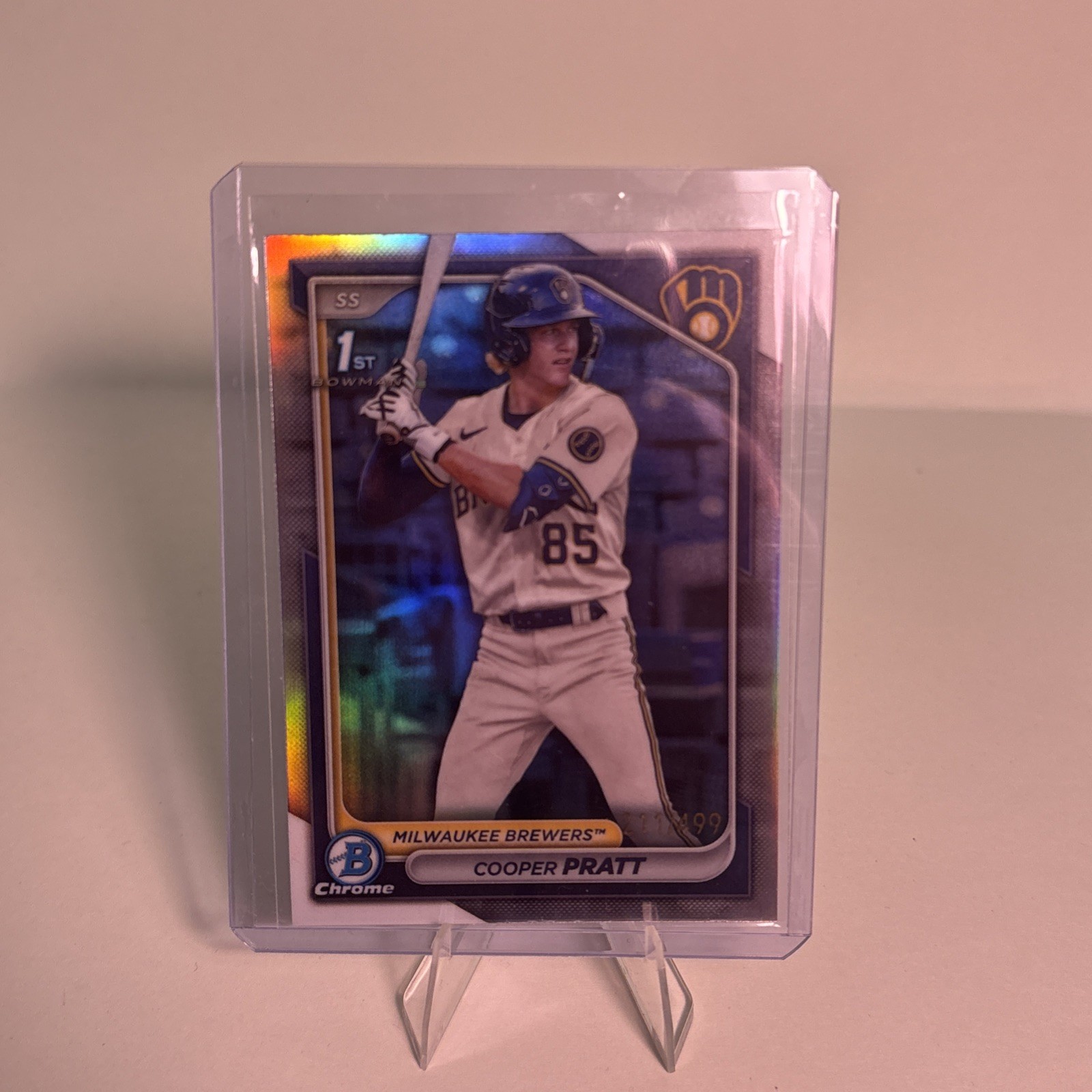 2024 Bowman – Chrome Prospects Cooper Pratt #BCP-137 Refractor /499 (RC)