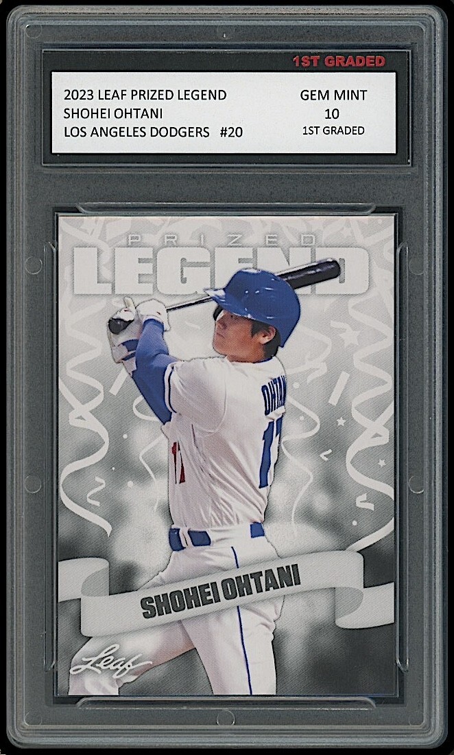 Shohei Ohtani 2023/24 Leaf Prized Legend 1st Graded 10 MLB Baseball Card Dodgers