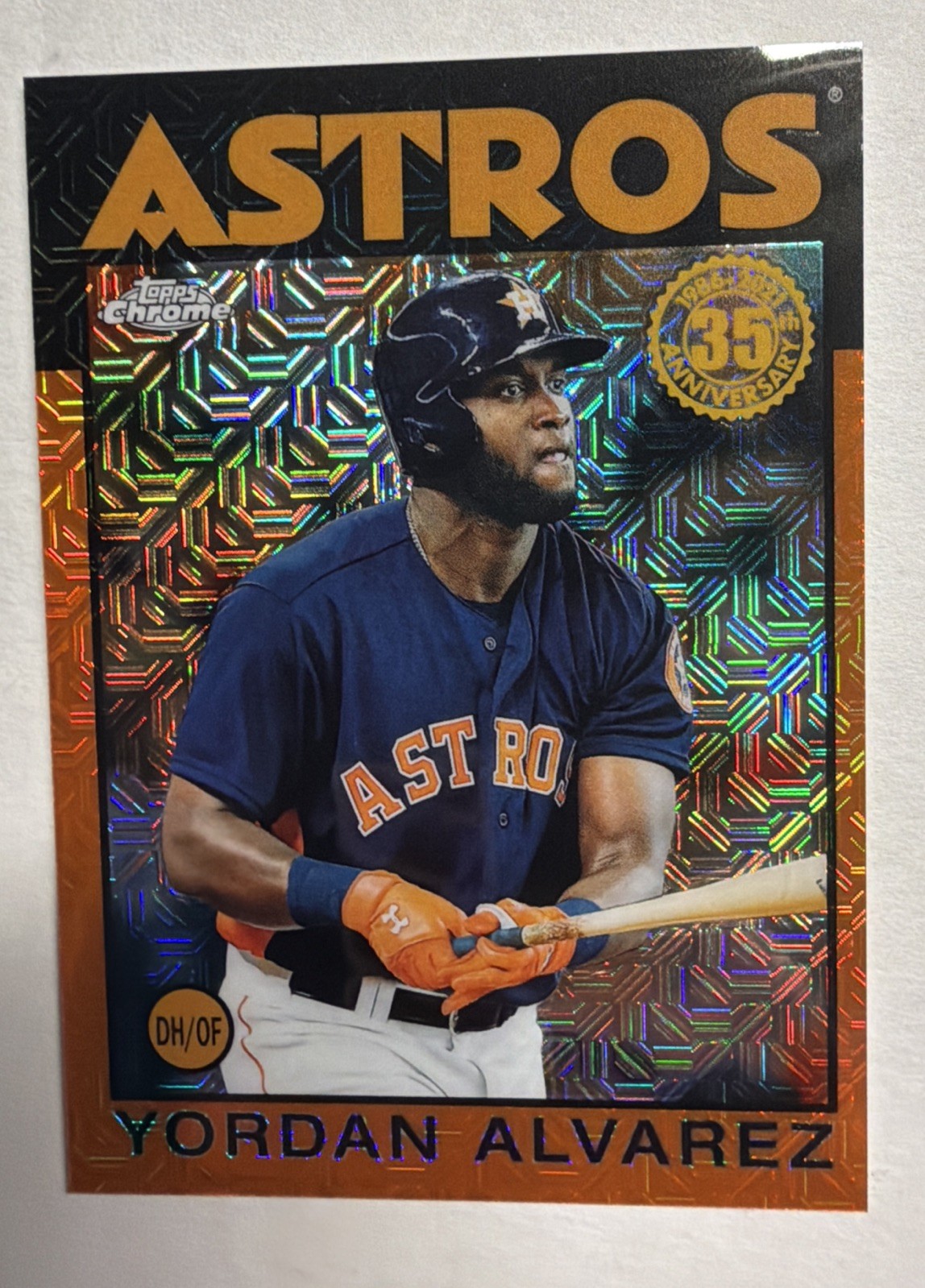 2021 Topps Silver Pack Yordan Alvarez #86BC-67 /25 Orange Color Match Astros