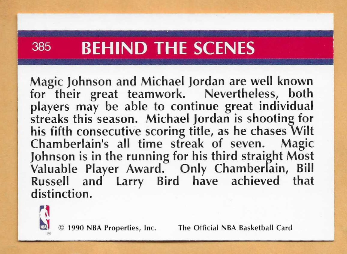 SUPER STREAKS INSIDE STUFF #385 NBA HOOPS 1990-91