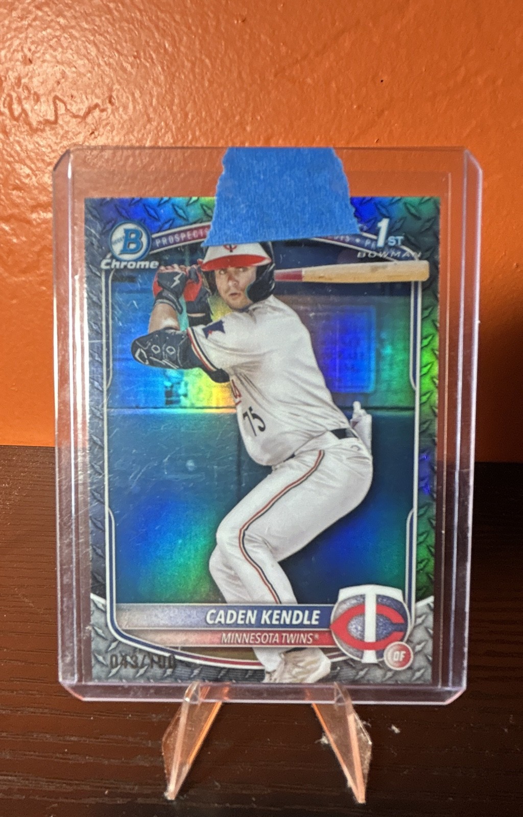 2025 Bowman – Chrome Prospects Caden Kendle #BCP-113 Steel Metal Refractor /100