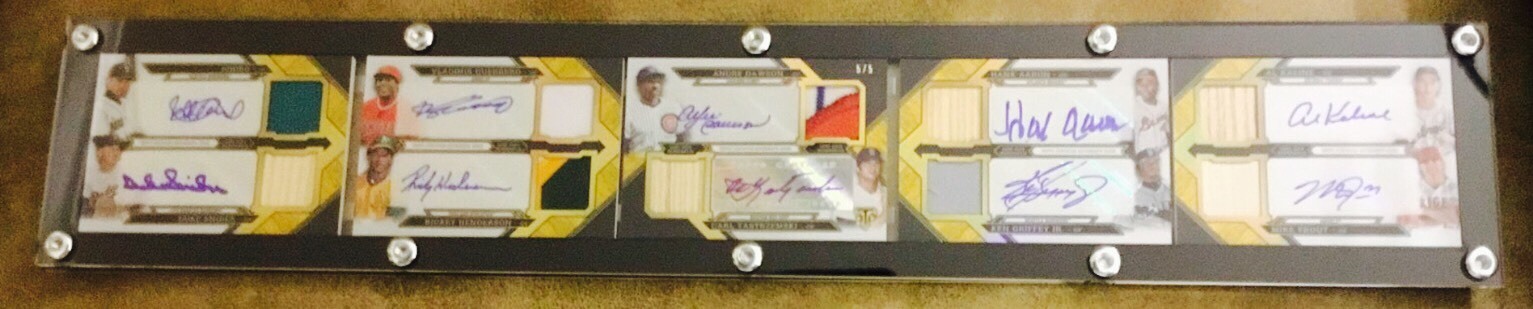 5 Fold Horizontal Topps Triple Threads Deca Booklet Card Display Case