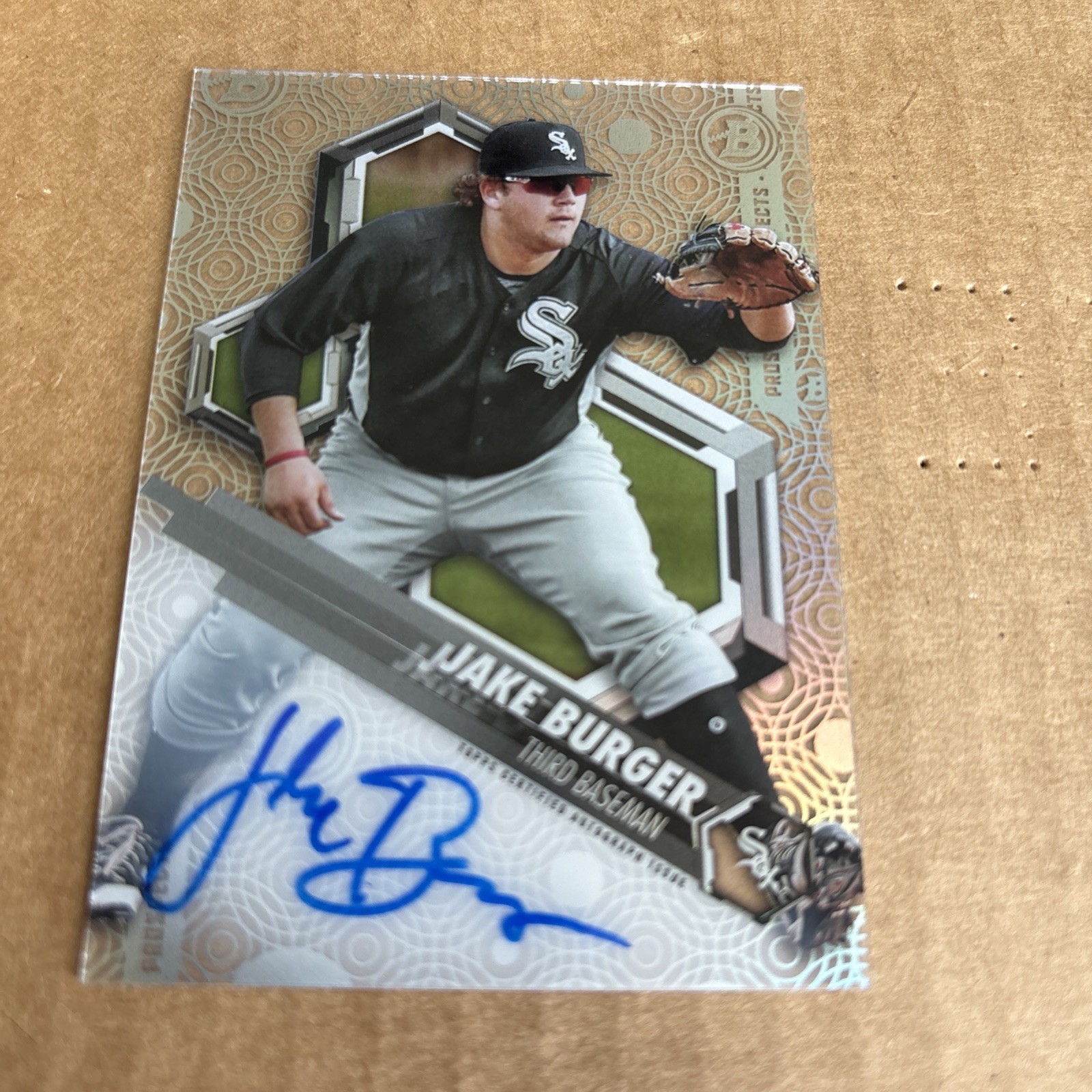 2018 Topps High Tek AUTO Jake Burger #PHT-JB White Sox Baseball Card (f5)