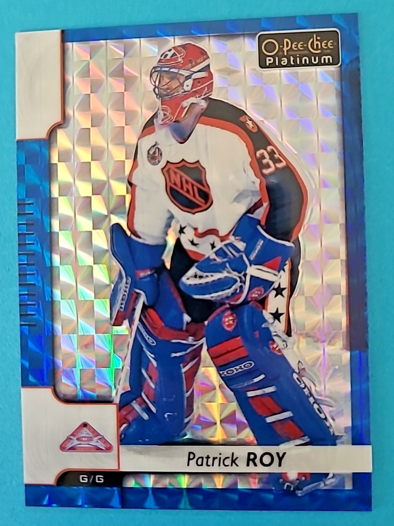 2017-18 Patrick Roy OPC O-PEE-CHEE Platinum #148 ROYAL BLUE CUBES /99