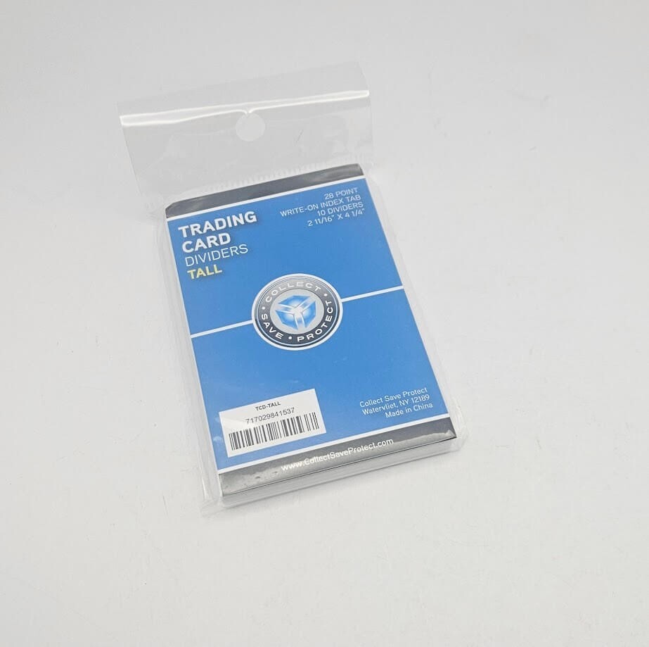 (10-Pack) CSP 28pt Tall Trading Card Dividers – Taller Size Sits Higher In Boxes