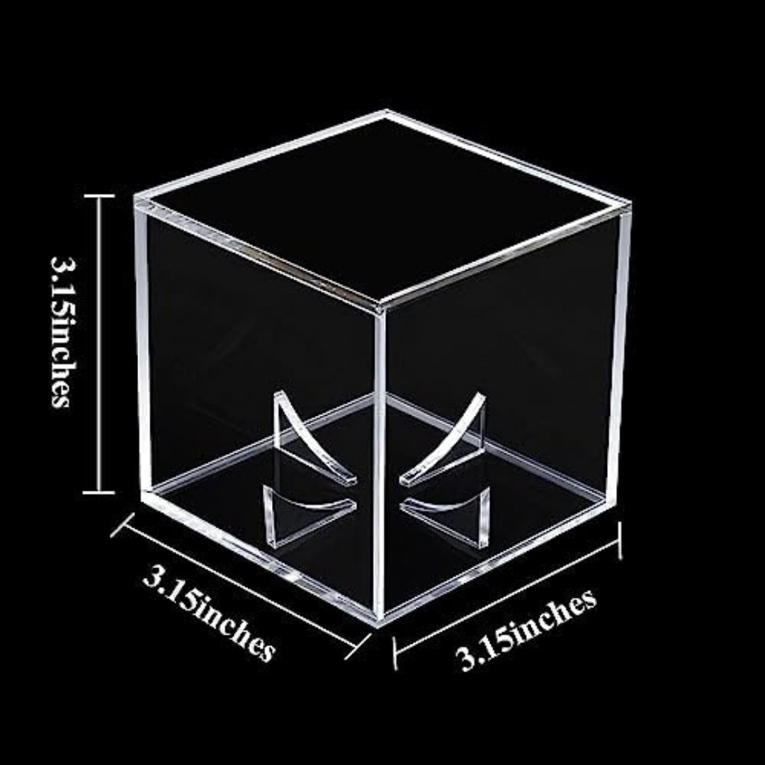 Baseball Display Case Uv Protected Acrylic Clear Baseball Holder Square Cube Bal