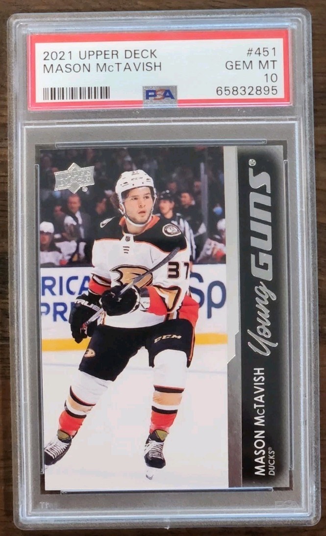 2021-22 Upper Deck Series 2 Young Guns Mason McTavish PSA 10