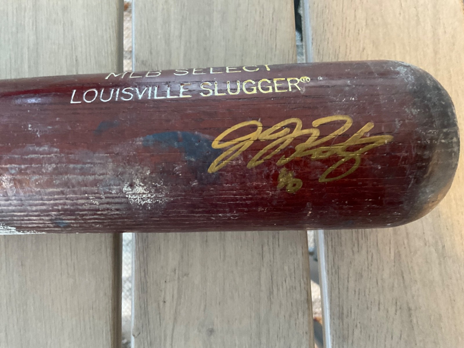 DIAMONDBACKS MARINERS J.J.PUTZ SIGNED L/S GAME USED BAT ( UNKNOWN PLAYER) COA