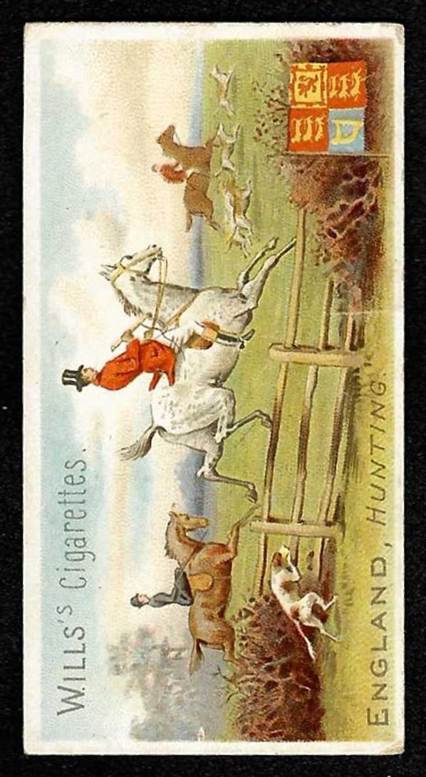 1900 ENGLAND, HUNTING W.D. & H.O. Wills Sports Of All Nations TRAVELLER #37