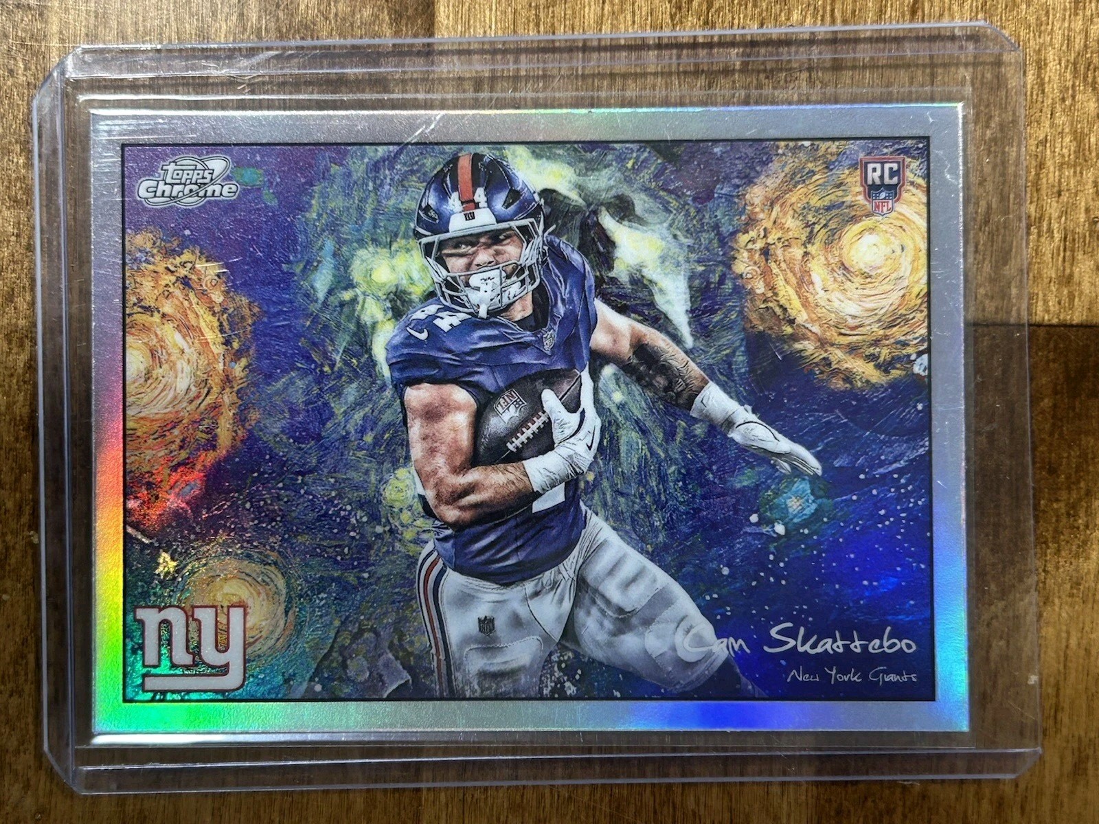2025 Topps Cosmic Chrome Stars In The Night Cam Skattebo RC NY Giants #STN-5