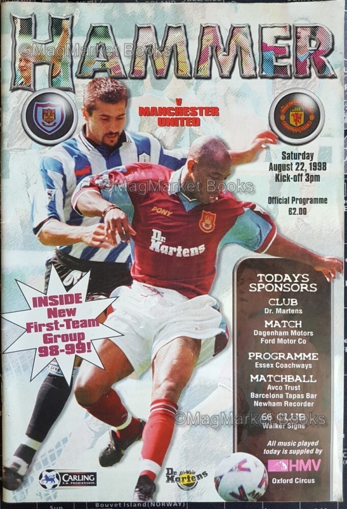 Football Programmes x 4 · West Ham United · The Hammers · Various Years
