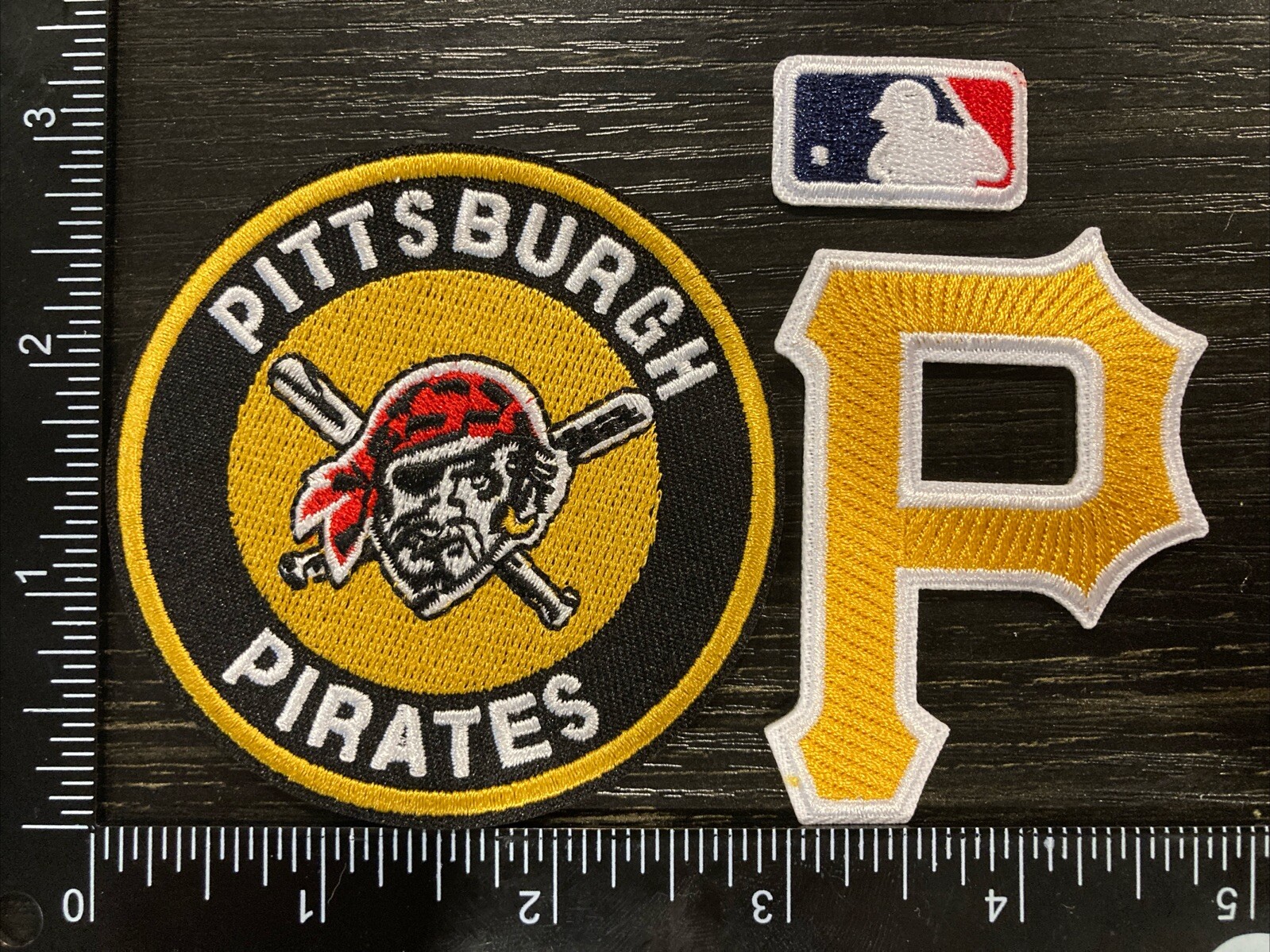PITTSBURGH PIRATES LOT SET OF 3 MLB BASEBALL IRON ON PATCHES