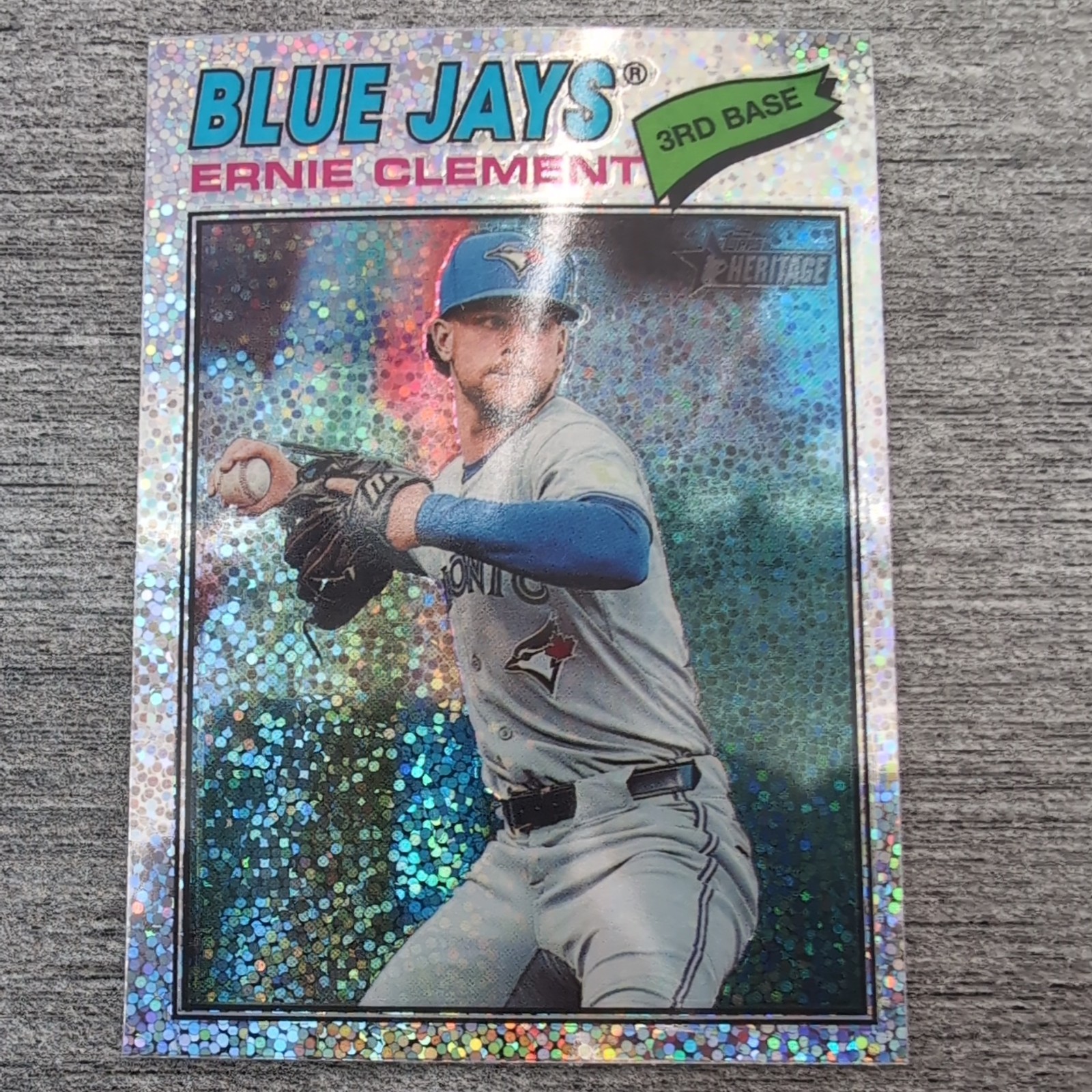 Topps Heritage Ernie Clement Toronto Blue Jays Sparkle #21 Baseball Card
