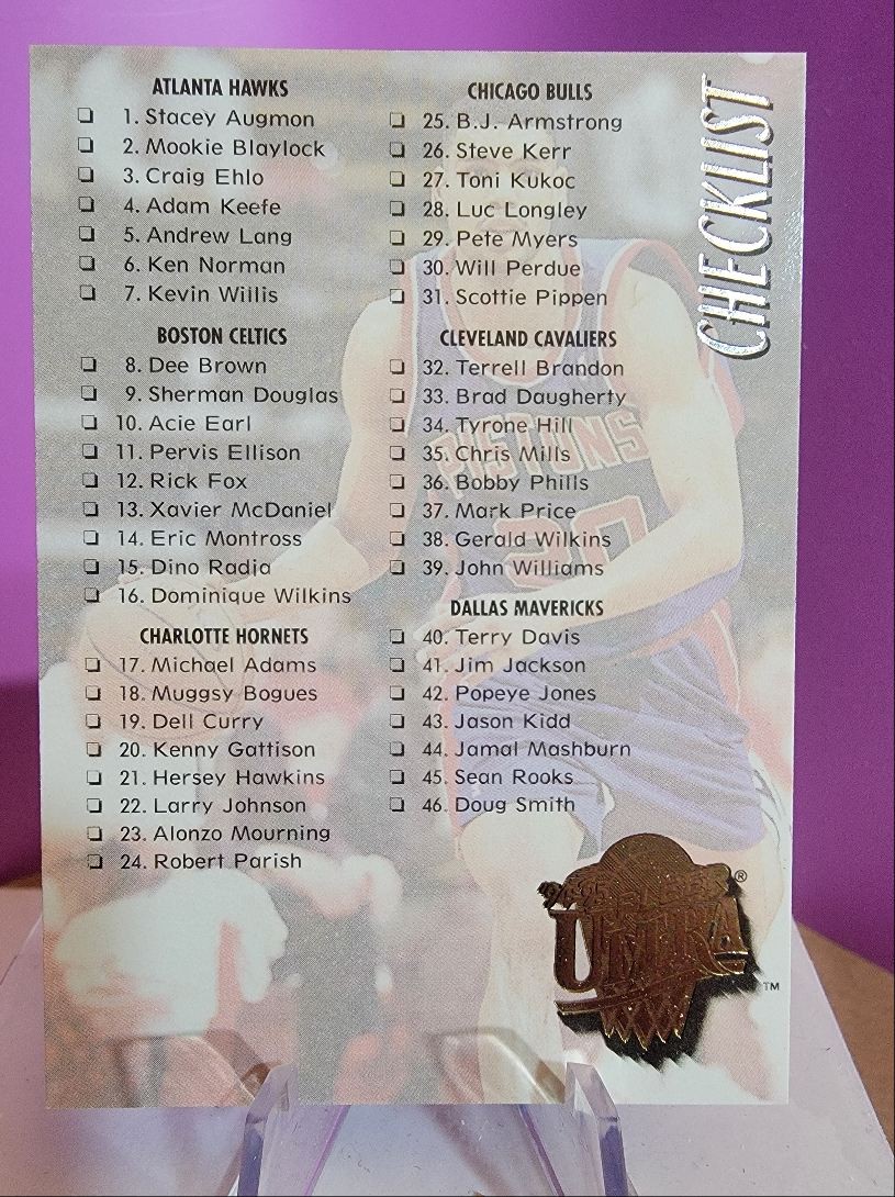 1994 Fleer Ultra #198 Checklist