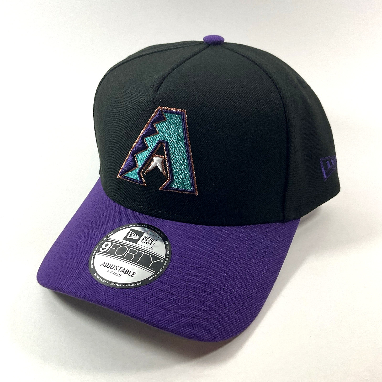New Era AZ Diamondbacks Exclusive Black Purple 9FORTY A-Frame Snapback Hat Cap