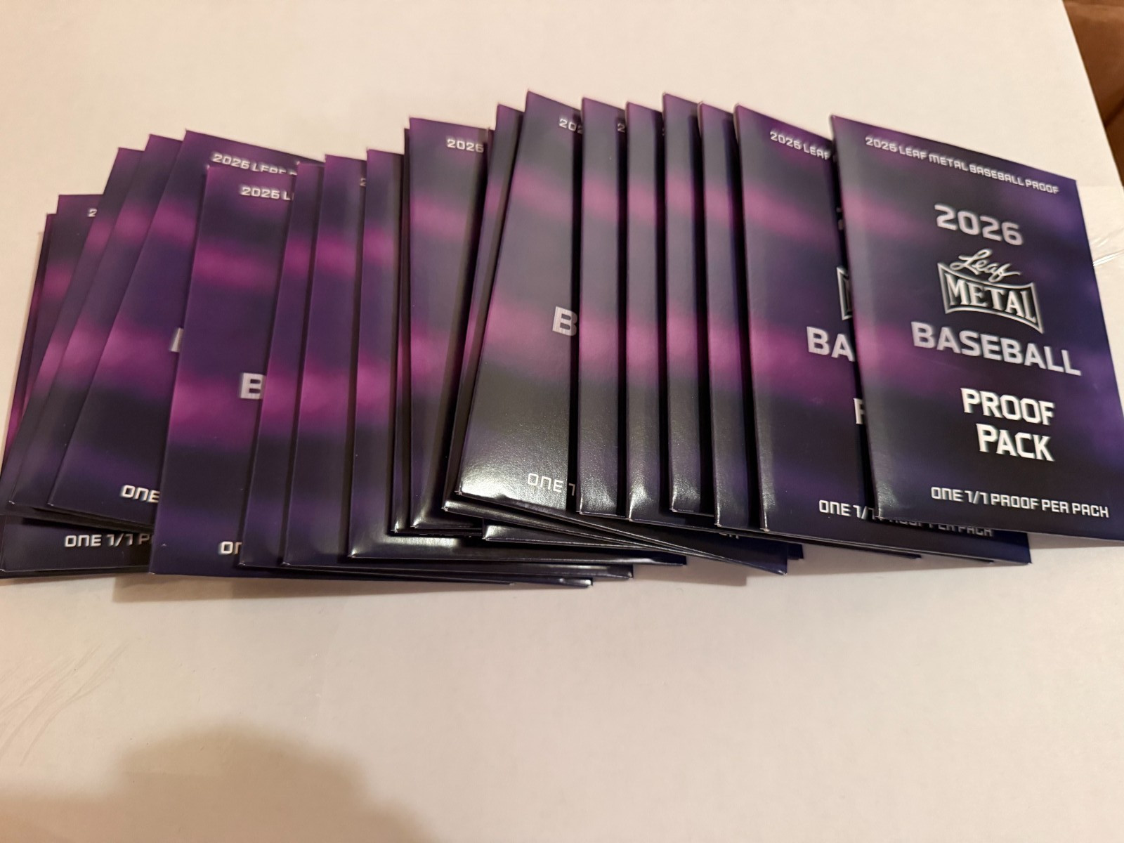 Lot of (10) 2026 Leaf Metal Baseball Proof Sealed Pack Lot-1/1 Per Pack-Griffin