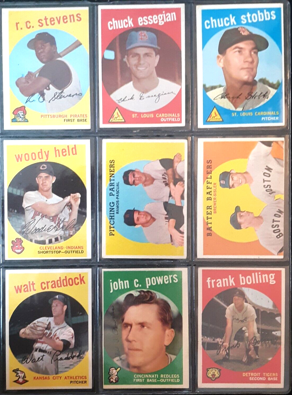 Nine Collector’a 1959 Topps Baseball Excellent To Near Mint Cards Page 17