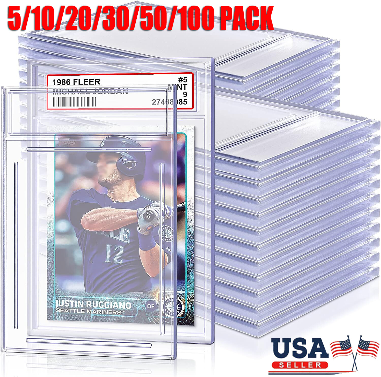 Empty Graded Card Holder PSA Style Slab for Trading Sports Cards Protector Case
