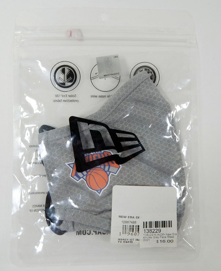 2021-22 New York Knicks New Era Grey Face Mask