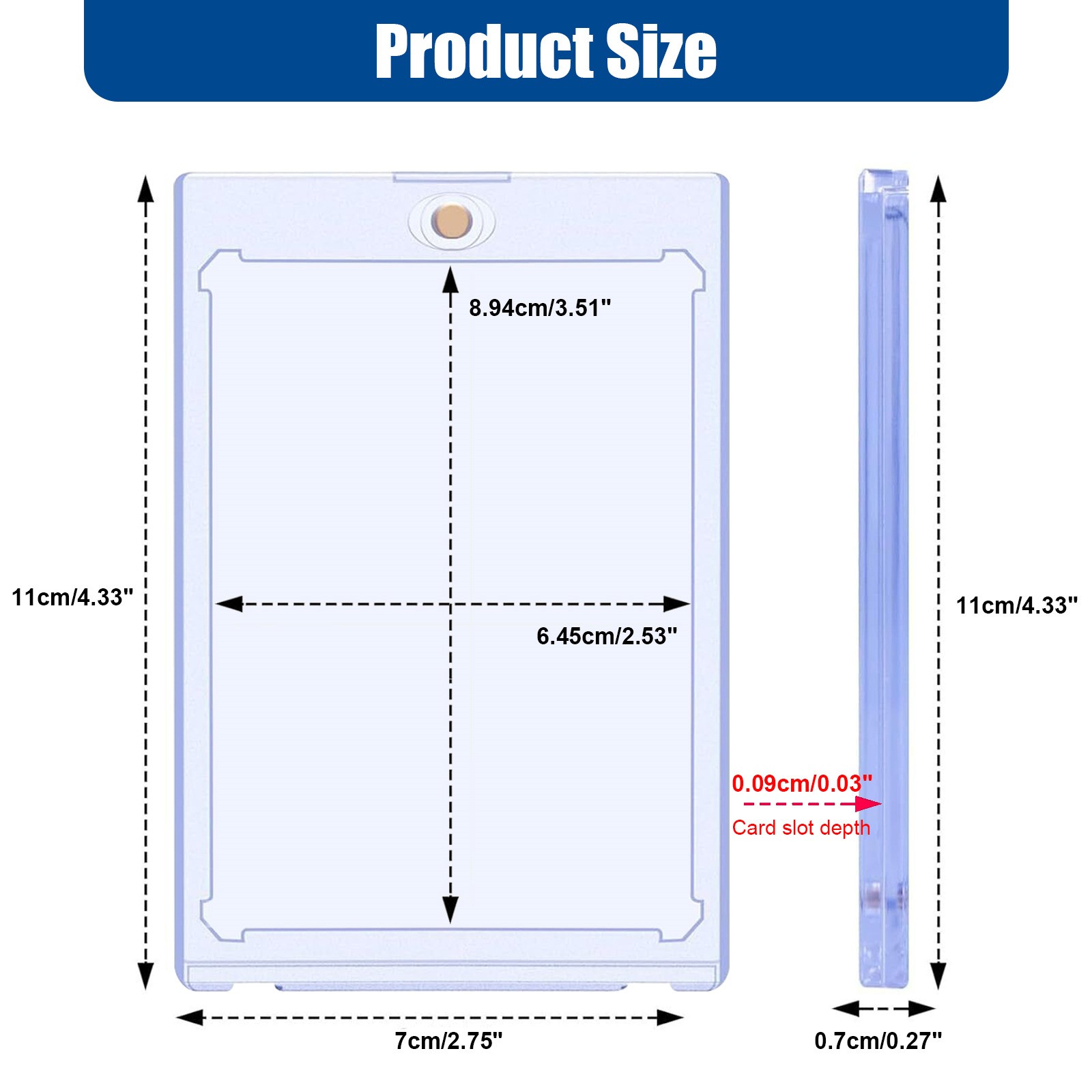 10Pack-100Pack 35 100 130 180Pt Magnetic Card Holders One-Touch For Trading Card