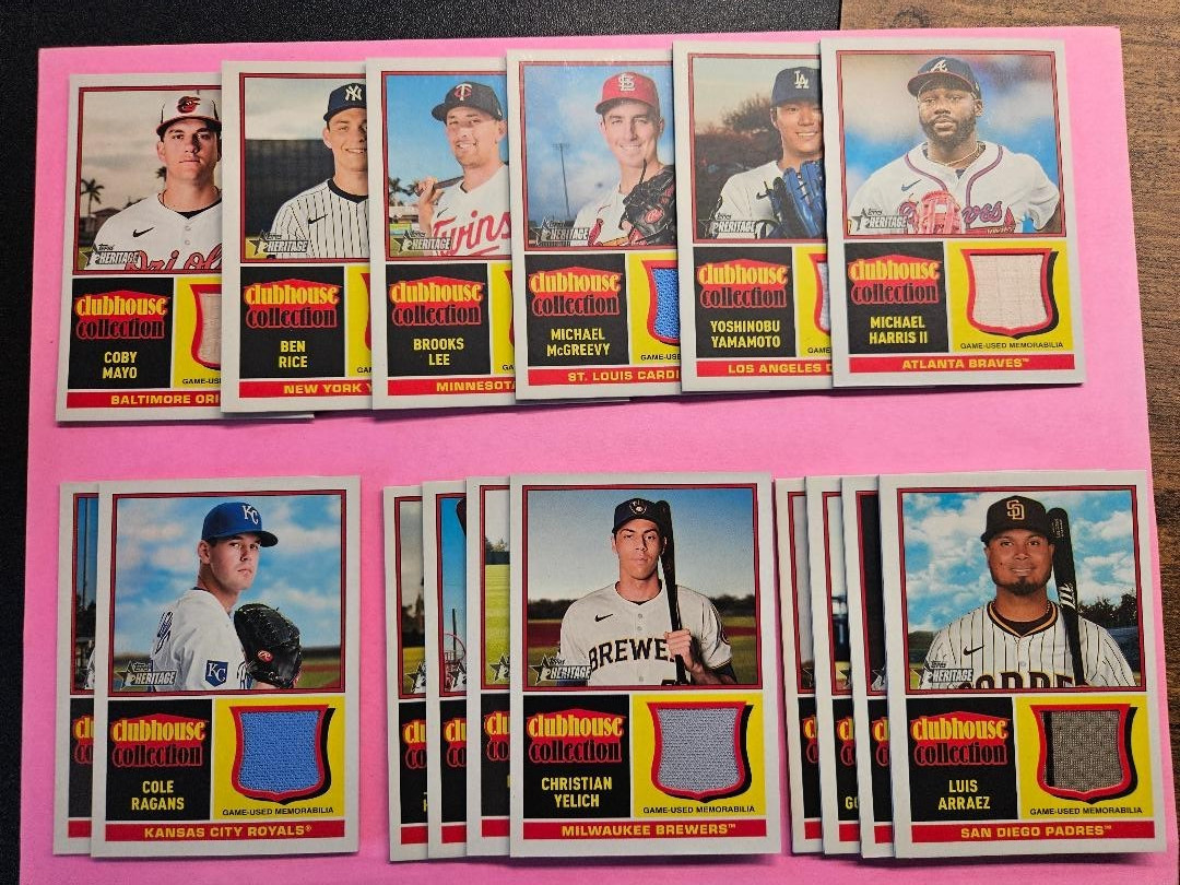 2026 TOPPS + 2025 TOPPS BASEBALL RELICS YOU PICK COMPLETE YOUR SET MINT ! QTY !
