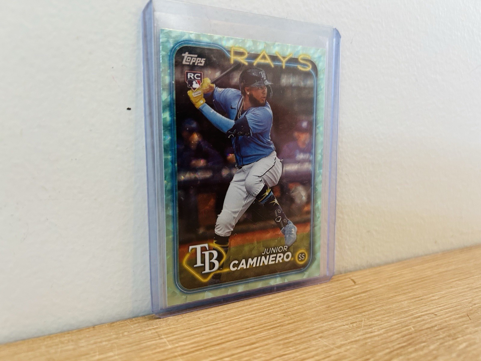 2024 Topps Series 2 – Junior Caminero RC #628 Aqua Foil /399 Rays Rookie