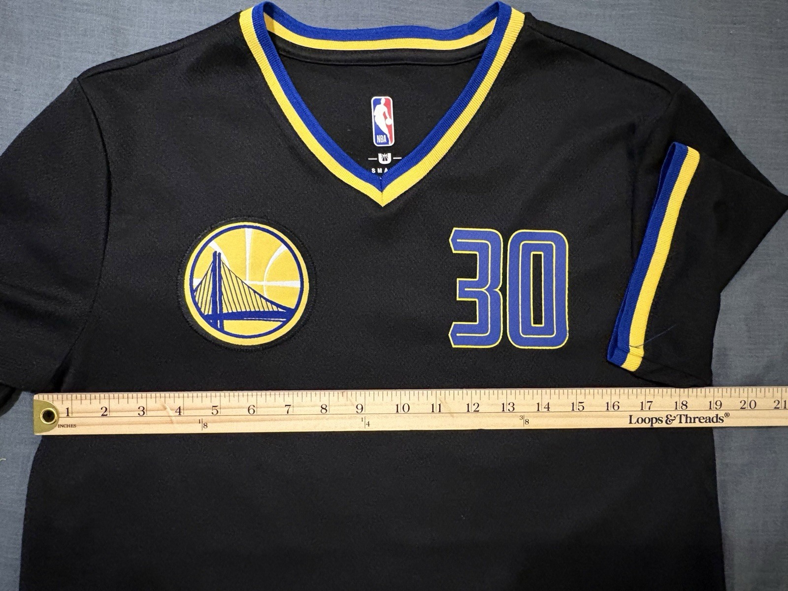 NBA Golden State Warriors Stephen Curry #30 Black Performance Shirt Jersey Sz S