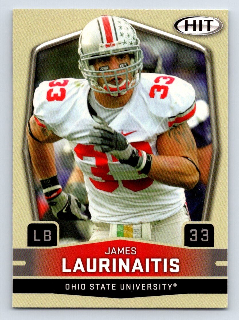 James Laurinaitis 2009 SAGE Hit #33 Ohio St. Buckeyes Rookie RC