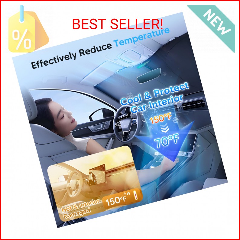 KUST Windshield Sun Shade for Toyota Tacoma Accessories 2016-2025 2026 2Dr 4Dr P