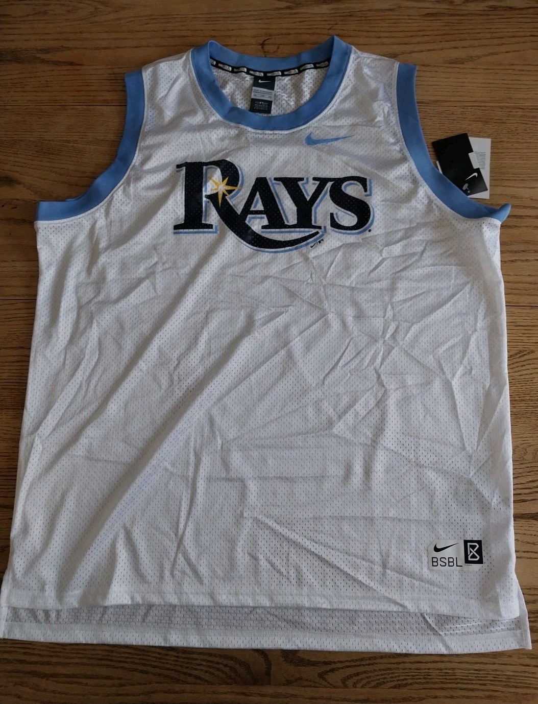 NWT Nike Tampa Bay Rays Sleeveless Jersey Tank Top Mens Sz XXL White / Blue