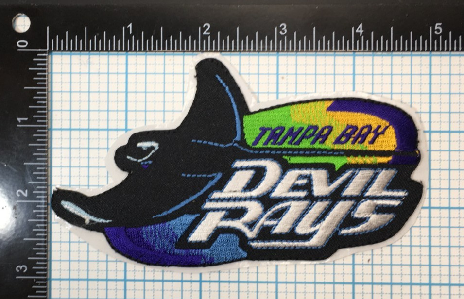 1998-2000 TAMPA BAY DEVIL RAYS MLB BASEBALL VINTAGE 5″ TEAM LOGO PATCH