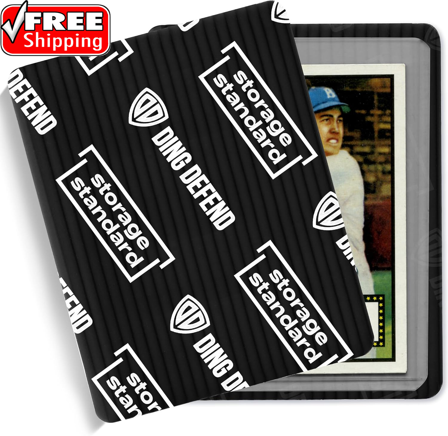 Ding Defend 110-Pack Trading Card Protector Shipping – 3.5 X 4.5 Inch Black Hobb