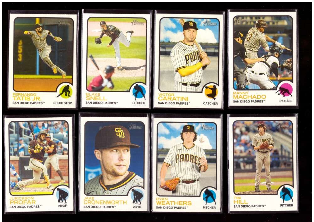 2022 Topps Heritage (1-500 w/ SP) – SAN DIEGO PADRES Team Set