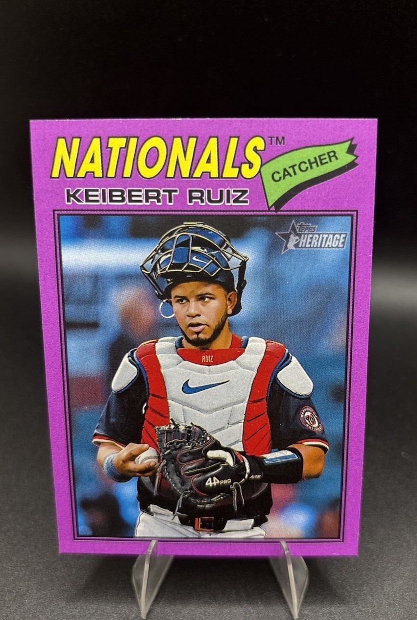 2026 Topps Heritage Keibert Ruiz #201 (SP) Purple Border Nationals Short Print!