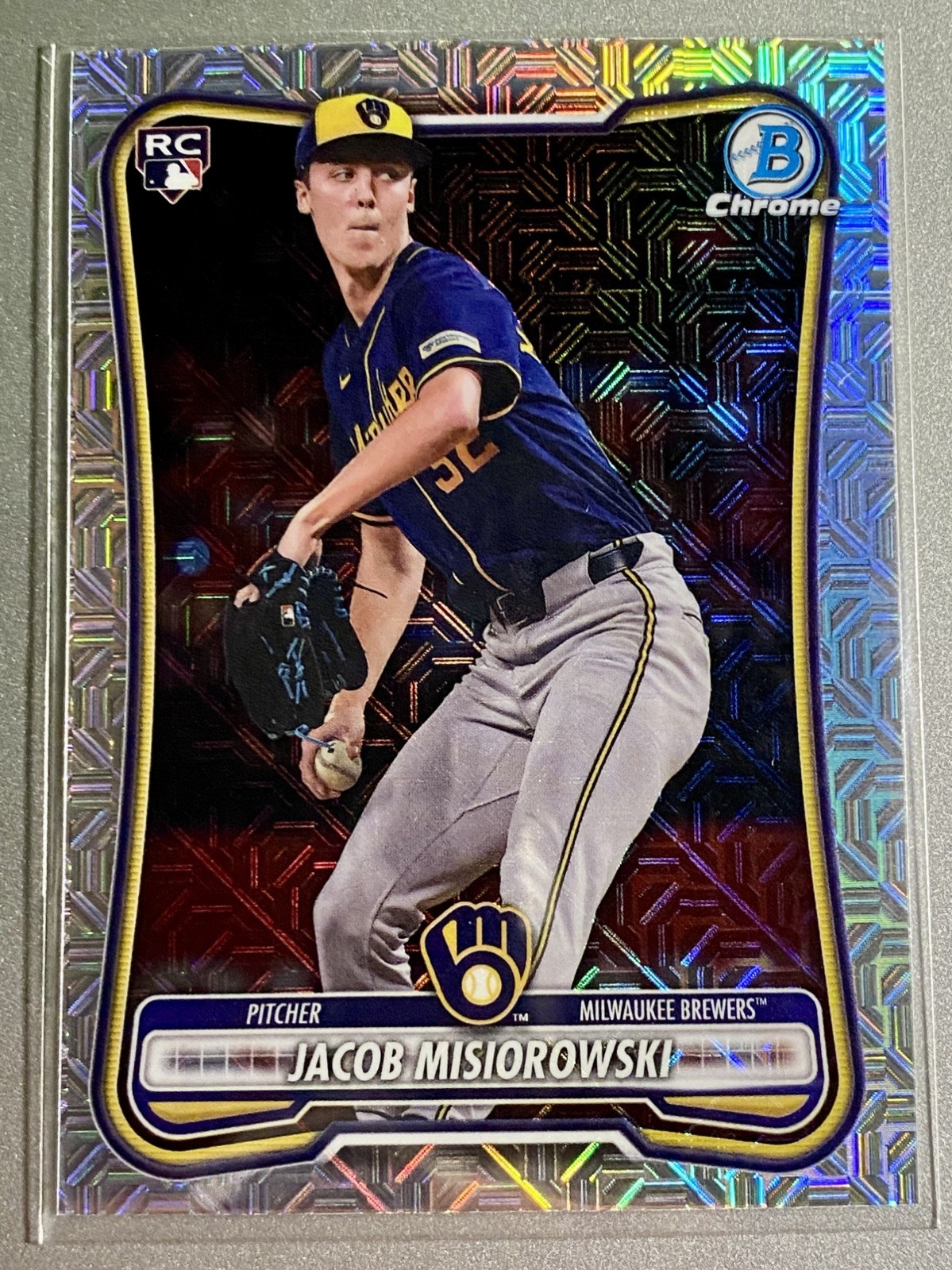 2026 Bowman Chrome Jacob Misiorowski #35 Mojo Refractor (RC) Rookie Brewers
