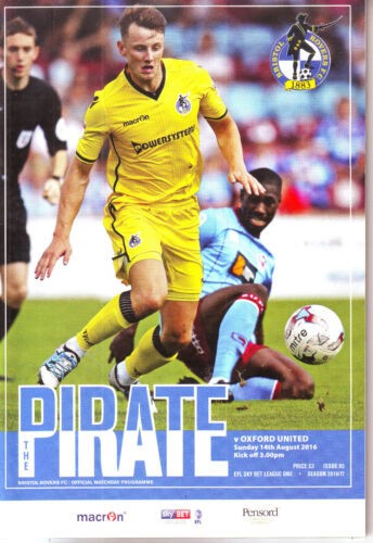BRISTOL ROVERS V OXFORD UNITED 14 AUGUST 2016 QUALITY 84 PAGES + LIFE STORY VGC