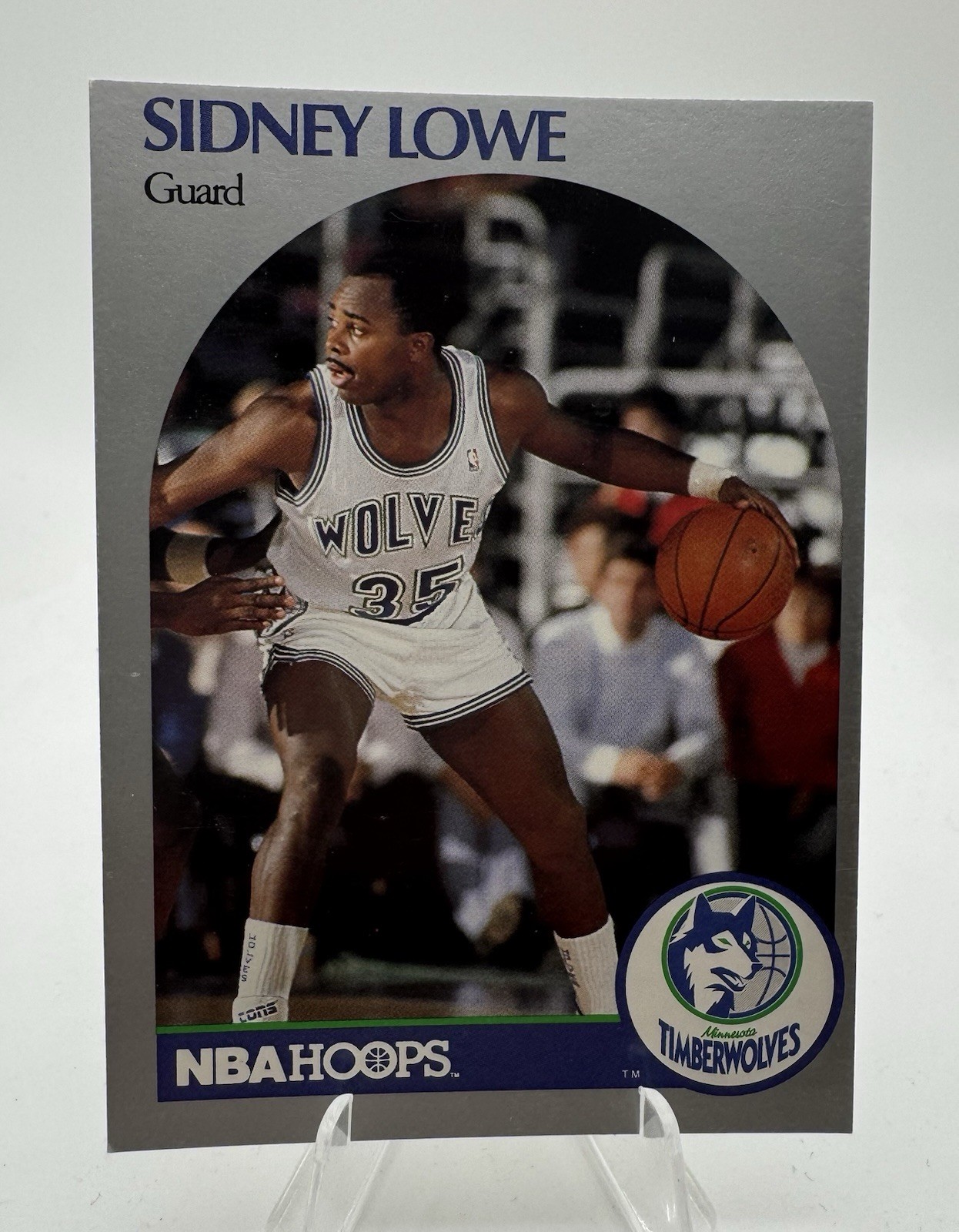 1990-91 Hoops #187 Sidney Lowe Minnesota Timberwolves