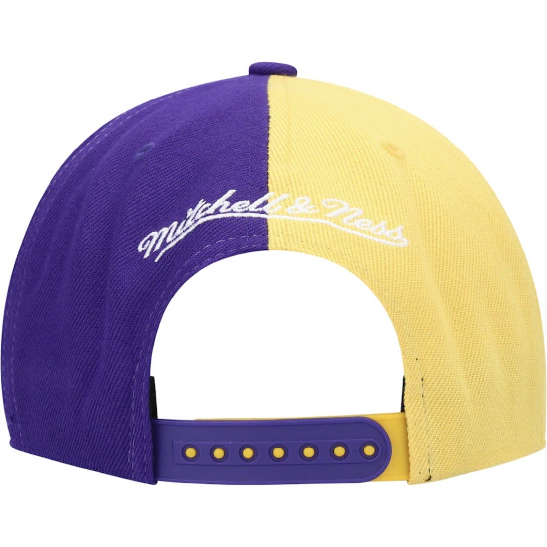 Mitchell & Ness Los Angeles LA Lakers Diamond Cut Purple Yellow Snapback Hat Cap