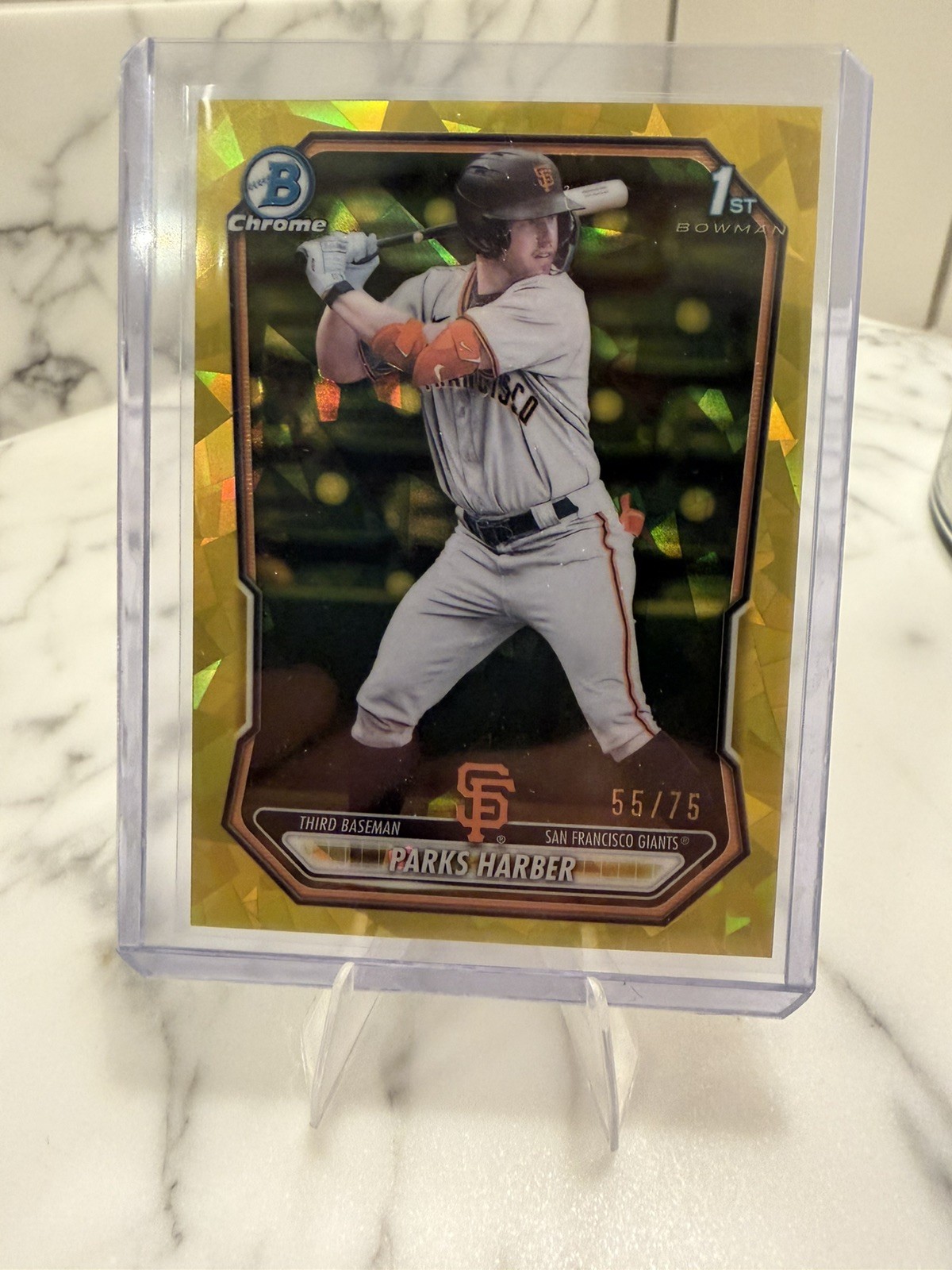 2026 Bowman Sapphire Parks Harber 1st Yellow /75 Giants BCP-43