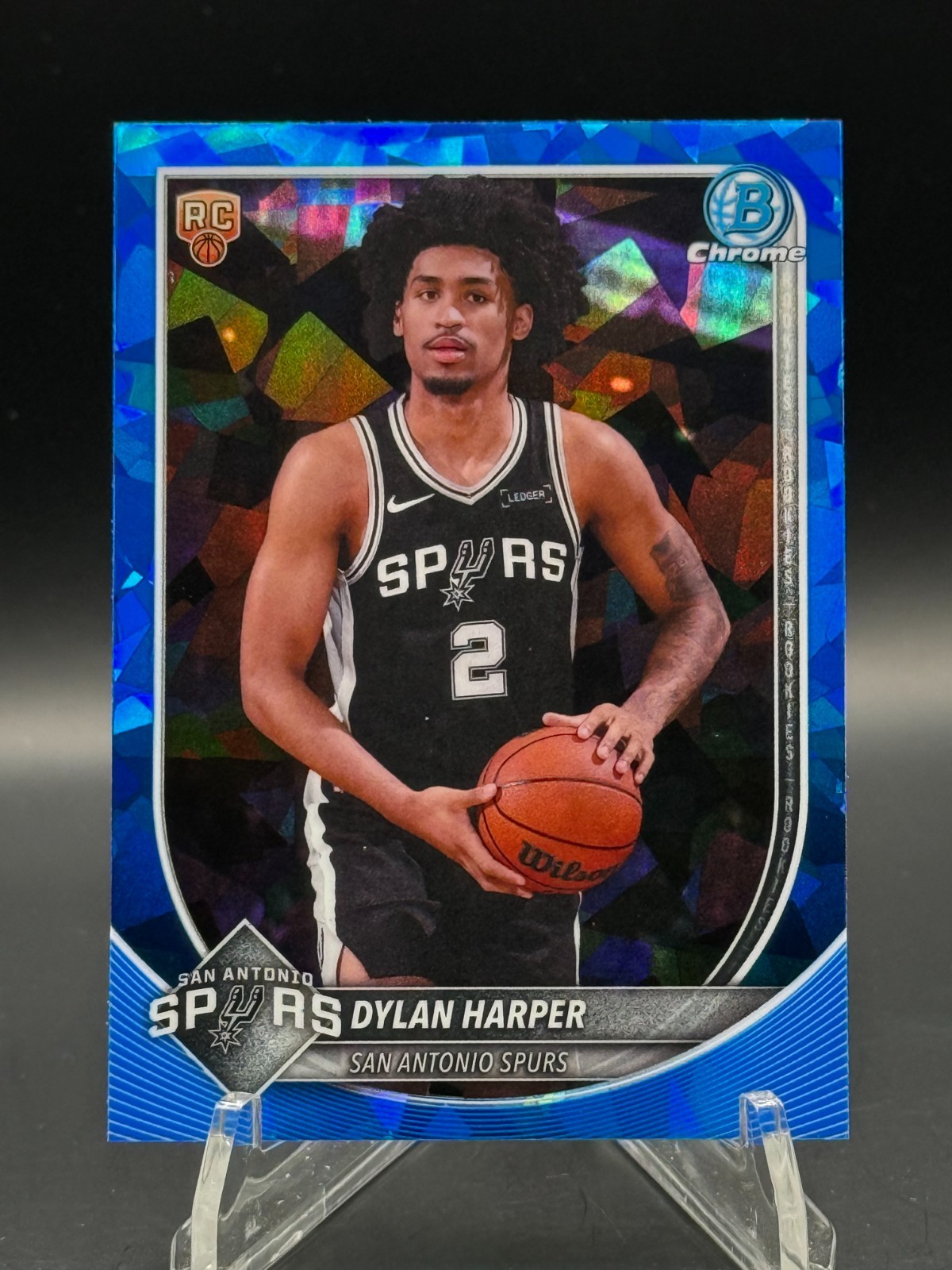 2025 Bowman Sapphire Dylan Harper Chrome RC Rookie #BCV-2 Spurs