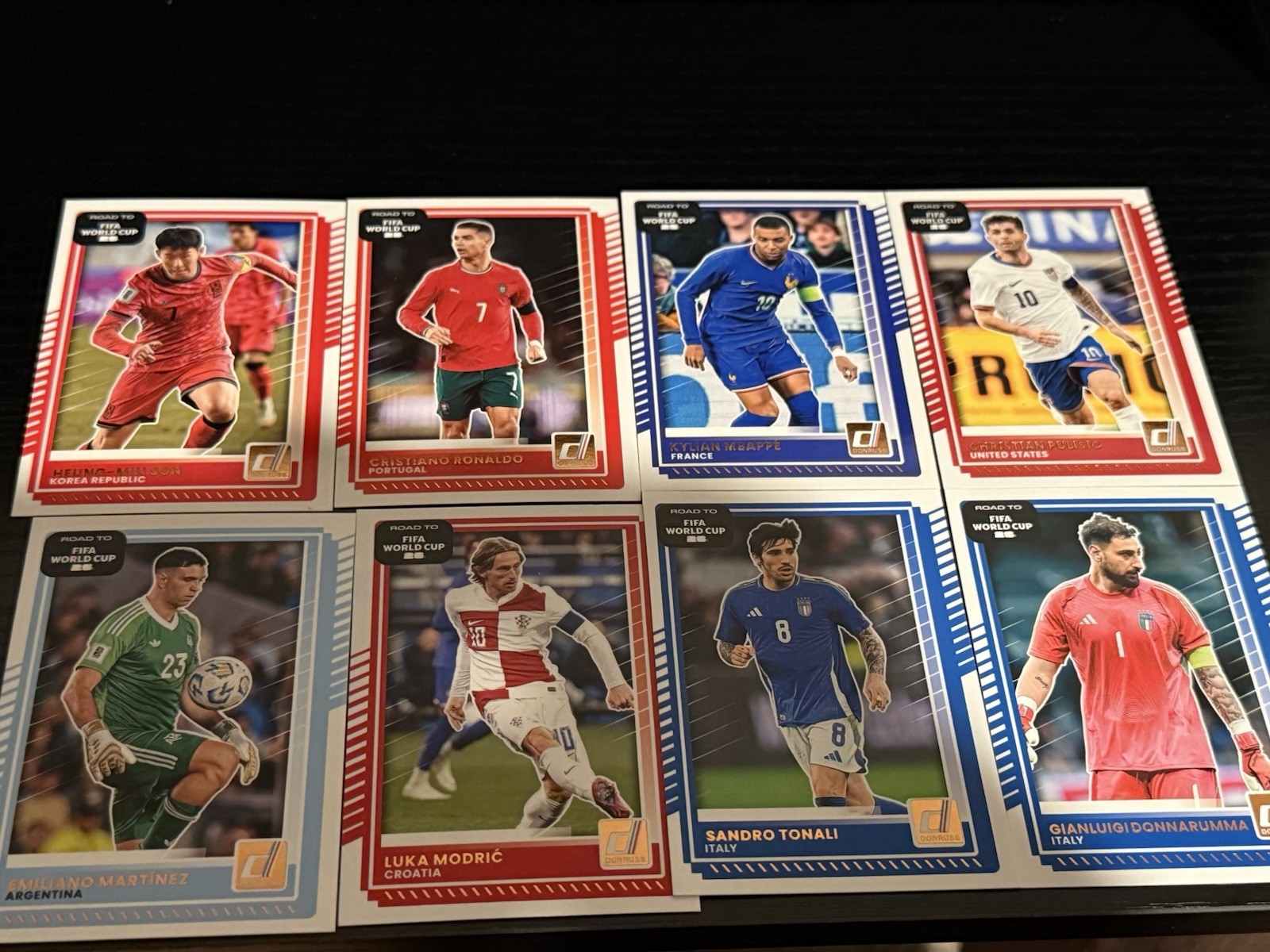 Donruss 2024 Road to FIFA World Cup Soccer Card Lot (12) Ronaldo Mbappé Son